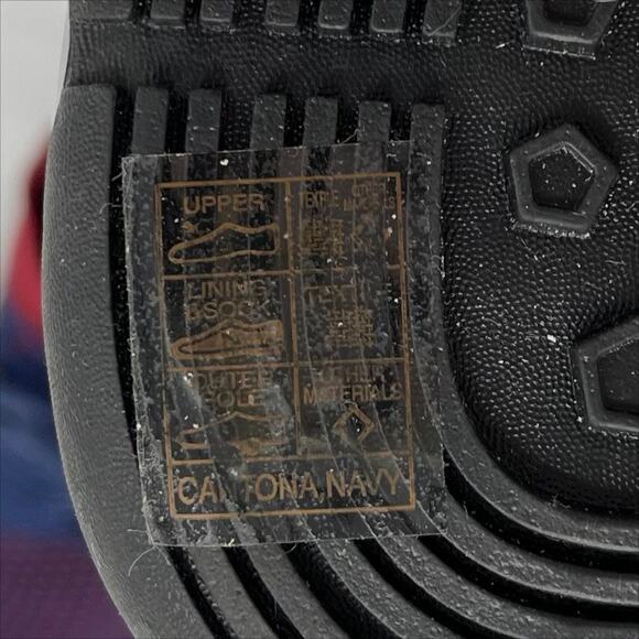 Baldi London Men's Cantona Sneakers in Navy/Maroon Size 8 - Picture 6 of 6